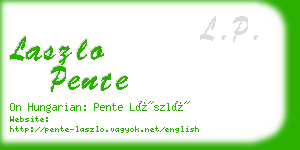 laszlo pente business card